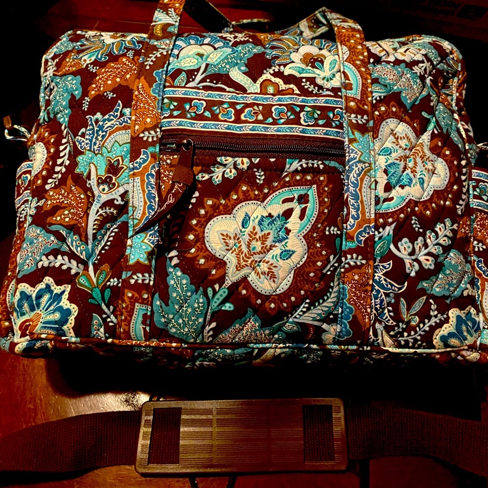 Vera Bradley Blue-Brown Laptop Bag